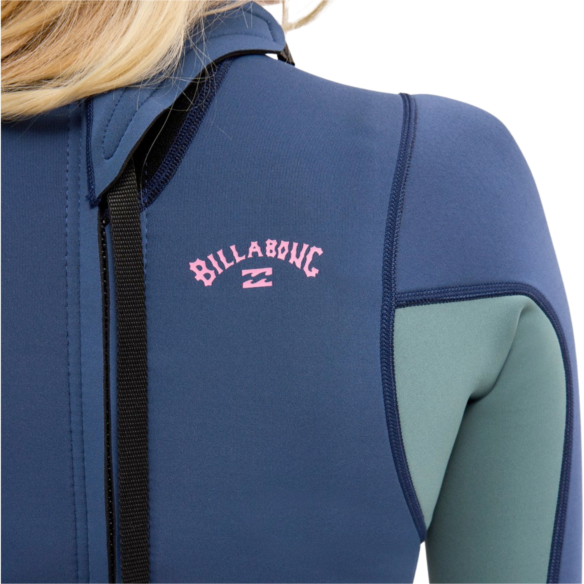 2026 Billabong Womens Synergy 2mm Back Zip Shorty Wetsuit ABJW500116 - Stormy Blue
